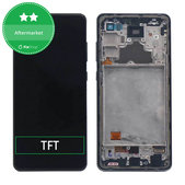 дисплей за Samsung A72 A725F, A726B, Тъчскрийн и рамка, Awesome Black, TFT