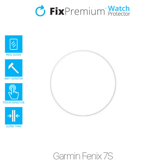 Протектор за часовник закалено стъкло за Garmin Fenix 7S, FixPremium
