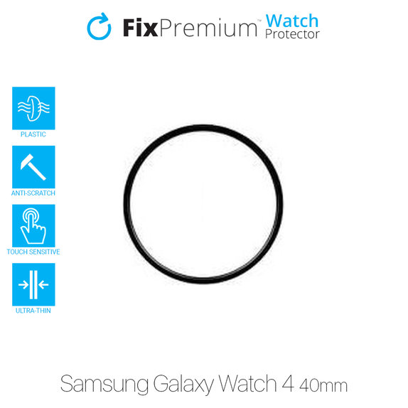 Протектор за часовник закалено стъкло за Samsung Watch 4 40mm, FixPremium