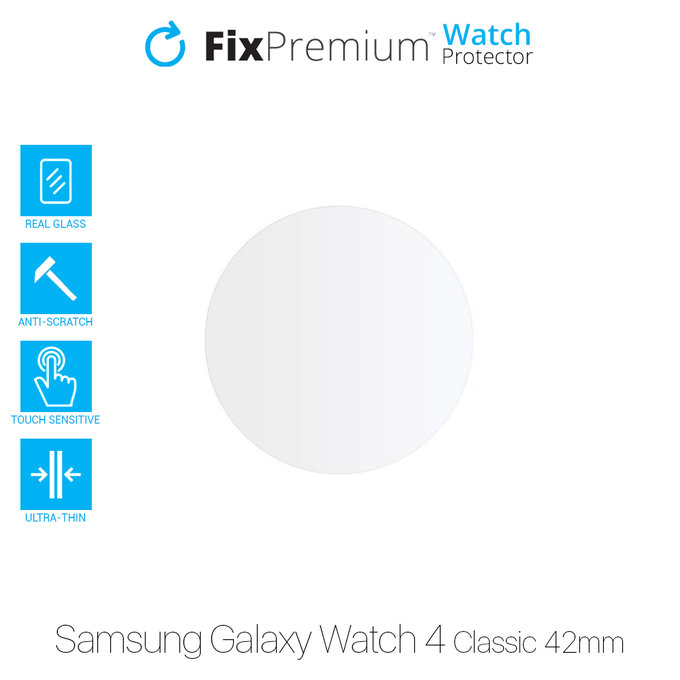 Протектор за часовник закалено стъкло за Samsung Watch 4 Classic 42mm, FixPremium