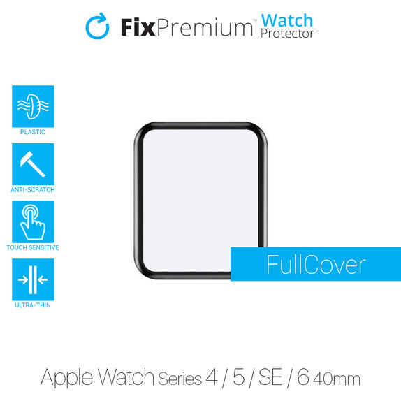 Протектор за часовник Plexiglas за Apple Watch 4, 5, 6, SE (1st gen) и SE (2nd gen) (40mm), FixPremium