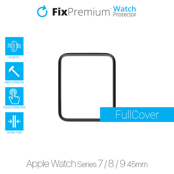 Протектор за часовник Plexiglas за Apple Watch 7, 8 и 9 (45mm), FixPremium