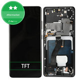 дисплей за Samsung S21 Ultra G998B, Тъчскрийн и рамка, Phantom Black, TFT