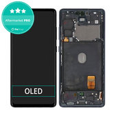 дисплей OLED за Samsung S20 FE G780F, Тъчскрийн и рамка, черен, Black