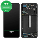 дисплей за Samsung S21 FE G990B, Тъчскрийн и рамка, черен, Black, TFT