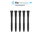 Органайзер за кабели – щипки комплект 10 бр., Черно, Black, FixPremium