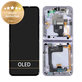 дисплей за Samsung Z Flip 4 F721B, Тъчскрийн и рамка, GH82-29440B, GH82-30239B, GH82-29441B, GH82-30238B, Bora Purple, Genuine Service Pack