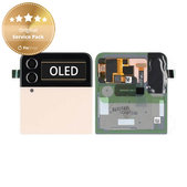 дисплей за Samsung Z Flip 4 F721B, външен, Тъчскрийн и рамка, GH97-27947C, Pink Gold, Genuine Service Pack