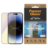 Закалено стъкло UWF Anti-Bluelight AB с апликатор за iPhone 14 Pro, Черно, PanzerGlass