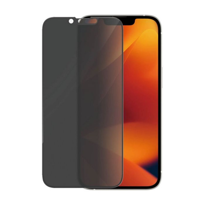 Закалено стъкло UWF Privacy AB за iPhone 13, 13 Pro и 14, PanzerGlass