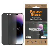 Закалено стъкло UWF Privacy AB с апликатор за iPhone 14 Pro Max, Черно, PanzerGlass