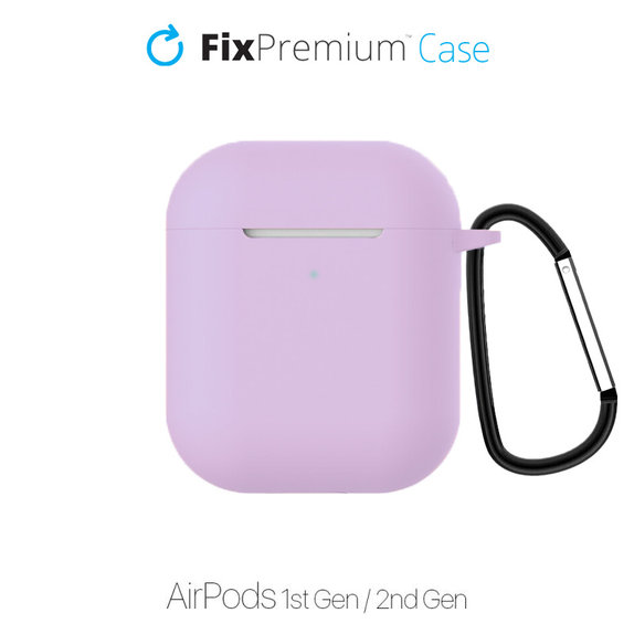 Силиконов калъф за AirPods 1 & 2, Лила, Lila