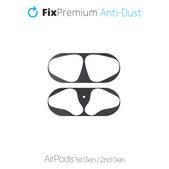 Анти-прах лепенка за AirPods 1 и 2, Черно, Black, FixPremium