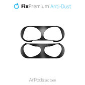 Анти-прах лепенка за AirPods 3, Черно, Black, FixPremium