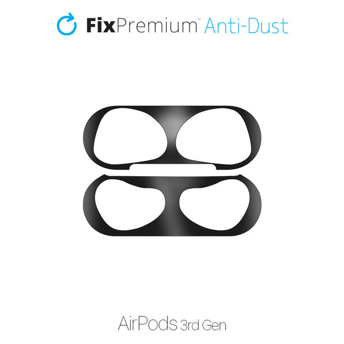Анти-прах лепенка за AirPods 3, Черно, Black, FixPremium