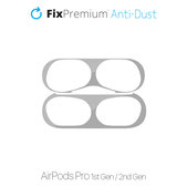 Анти-прах лепенка за AirPods Pro, сребърен, silver, FixPremium
