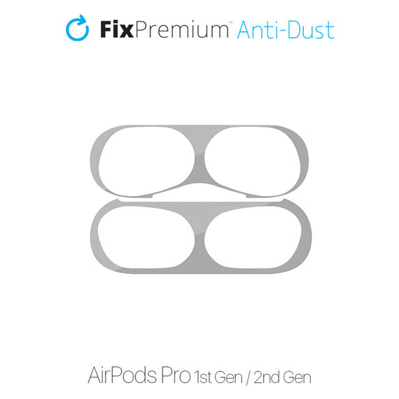 Анти-прах лепенка за AirPods Pro, сребърен, silver, FixPremium