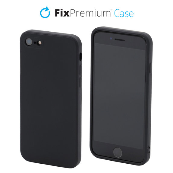 Силиконов калъф за iPhone 7, 8, SE 2020 & SE 2022, Черно, Black