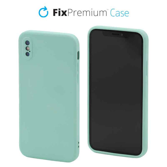 Силиконов калъф за iPhone X & XS, светъл циан, Light Cyan