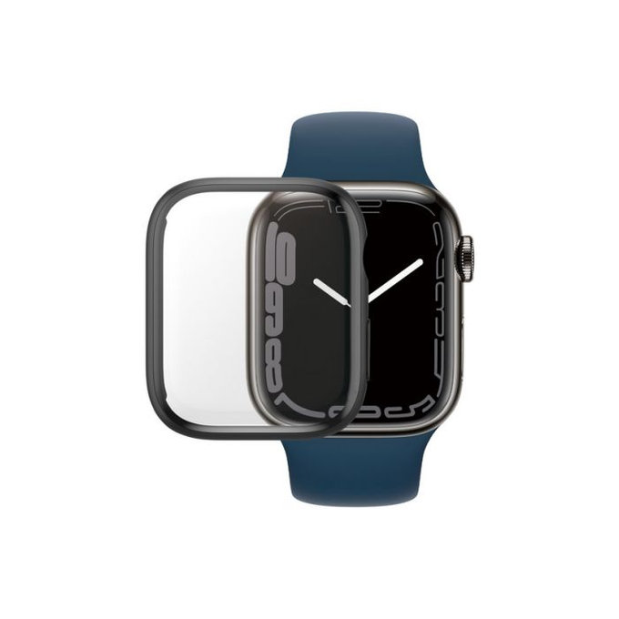 Закалено стъкло Full Body AB за Apple Watch 7, 8 и 9 45mm, Черно, Black, PanzerGlass