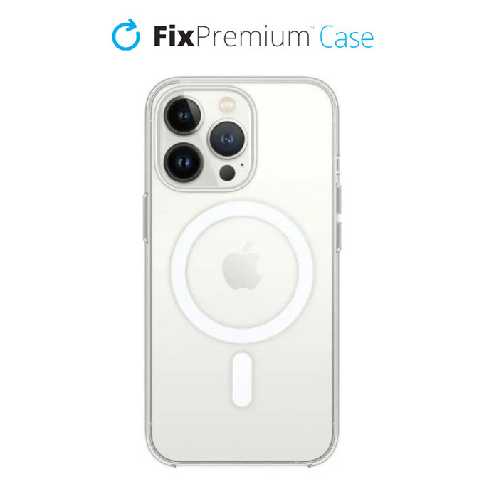Силиконов калъф с MagSafe за iPhone 13 Pro, Прозрачен, Transparent
