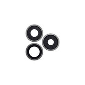 Обектив на задната камера с рамка за iPhone 14 Pro, 14 Pro Max, 3 броя, Space Black