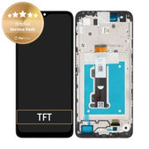 дисплей за Motorola Moto E22i, E22, Тъчскрийн и рамка, 5D68C21594, черен, Black, Genuine Service Pack