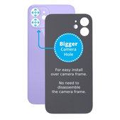 задния капак с голям отвор за камера за iPhone 12, лилав. Purple
