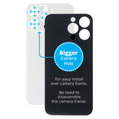 задния капак с голям отвор за камера за iPhone 14 Pro Max, Сребро, Silver