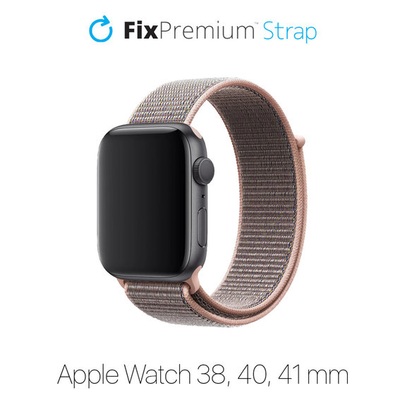 Найлонова каишка за Apple Watch (38, 40 и 41mm), Розово, Pink, FixPremium