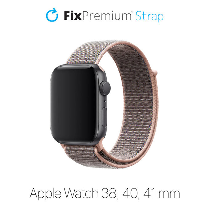 Найлонова каишка за Apple Watch (38, 40 и 41mm), Розово, Pink, FixPremium