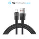 USB-C / USB кабел с бързо зареждане, 1m, Черно, Black, FixPremium