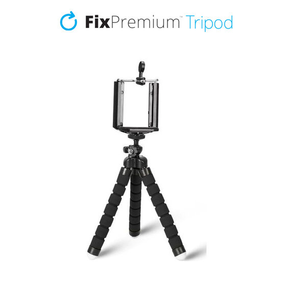 Трипод за смартфон, Черно, Black, FixPremium