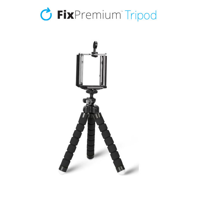Трипод за смартфон, Черно, Black, FixPremium