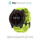 Силиконова каишка за Garmin (QuickFit 22mm), Зелено, Green, FixPremium