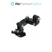 Тройна стойка с 3 рамена за GoPro, Черно, Black