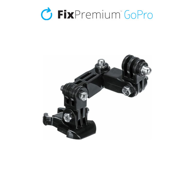 Тройна стойка с 3 рамена за GoPro, Черно, Black