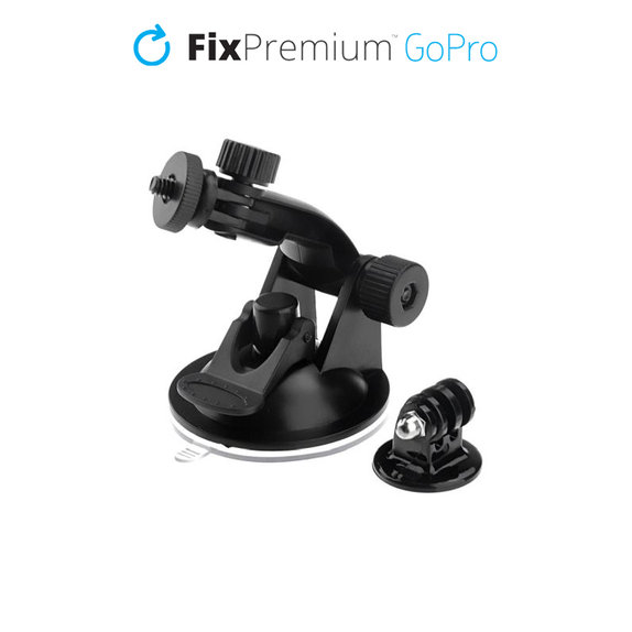 Стойка с вакуум за GoPro, Черно, Black