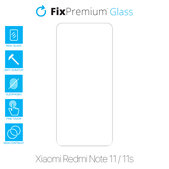 Закалено стъкло за Xiaomi Червено, Redmi Note 11 и 11S, FixPremium