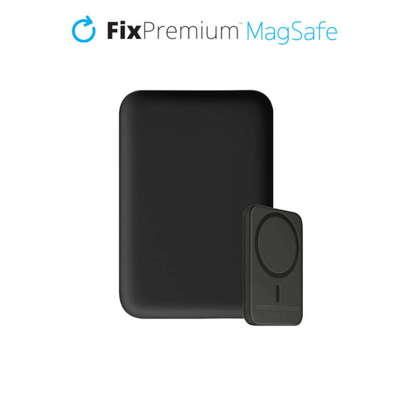 MagSafe външна батерия 5000mAh, Черно, Black, FixPremium
