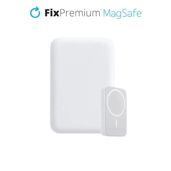 MagSafe външна батерия 5000mAh, Бял, White, FixPremium