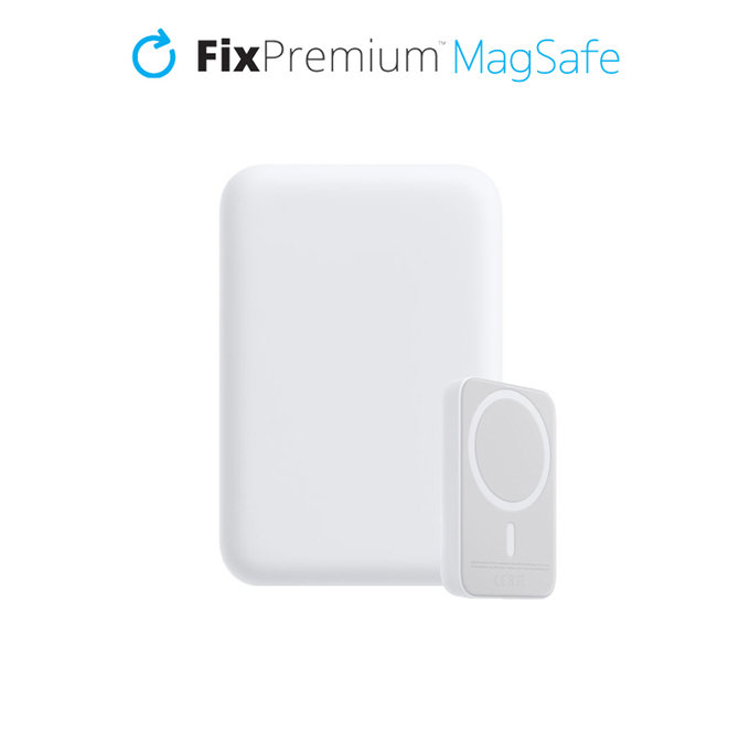 MagSafe външна батерия 5000mAh, Бял, White, FixPremium