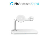 MagSafe стойка 3в1 за iPhone, Apple Watch и AirPods, Бял, White, FixPremium