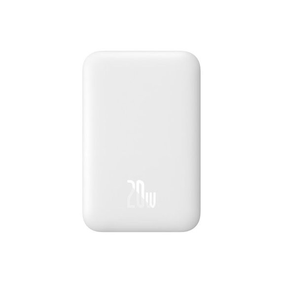 MagSafe външна батерия 6000 mAh, Бял, White, Baseus