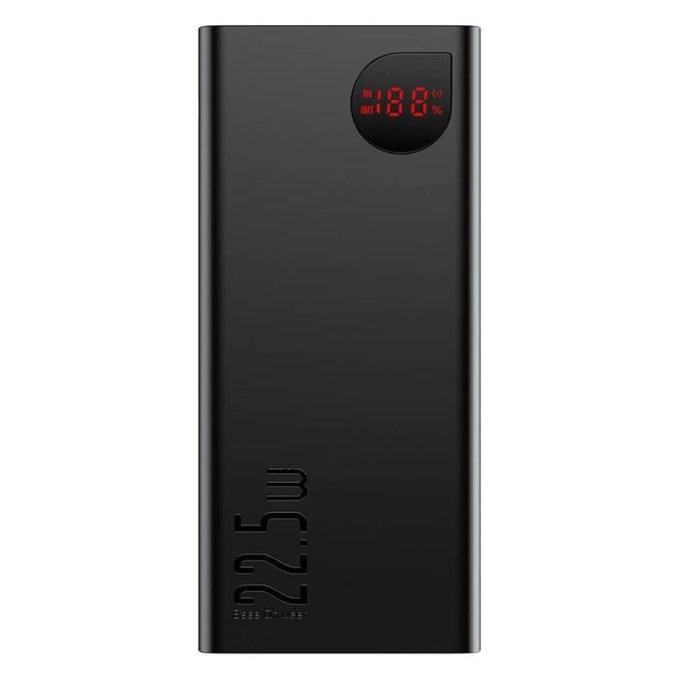 Външна батерия 10 000 mAh, Черно, Black, Baseus