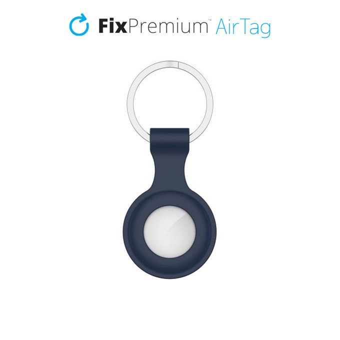 Силиконов ключодържател за AirTag, Синьо, Blue, FixPremium