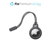 Калъф с връзка за AirTag, Черно, Black, FixPremium
