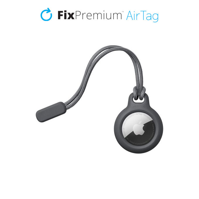 Калъф с връзка за AirTag, Черно, Black, FixPremium