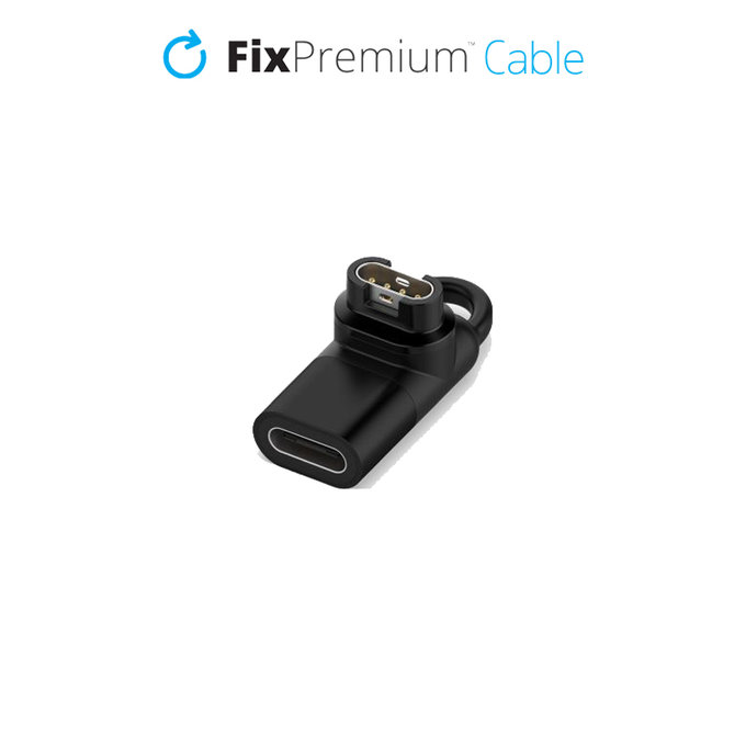 Преходник USB-C за Garmin порт за часовник, Черно, Black, FixPremium