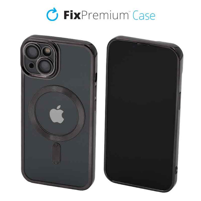 Калъф Crystal с MagSafe за iPhone 13 & 14, Черно, Black